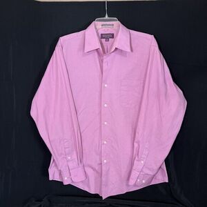 Bergamo New York Men's Size (16 - 16.5) 34/35 Fitted Long Sleeve Dress‎ Shirt